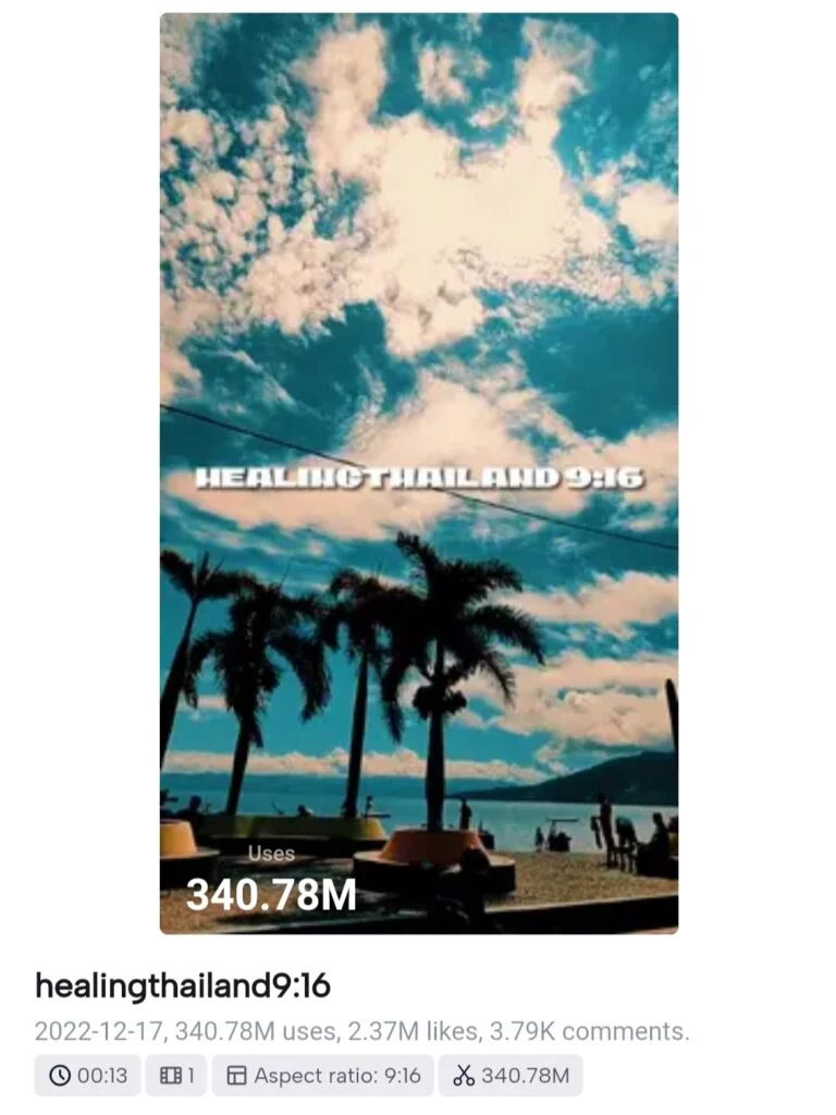 Healing Thailand CapCut Template Link