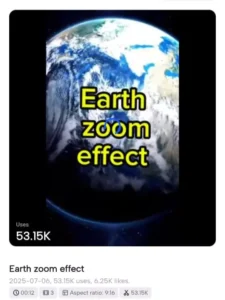 Earth Zoom CapCut Template Trend